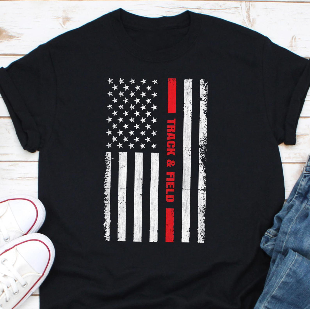 Track Field USA Flag T Shirt American Track and Field Tee US Track and Field Shirt Track and Field Athlete Shirt Gift Track and Field Graphic Tee – Easygoing Wear · Perfect For Daily Wear