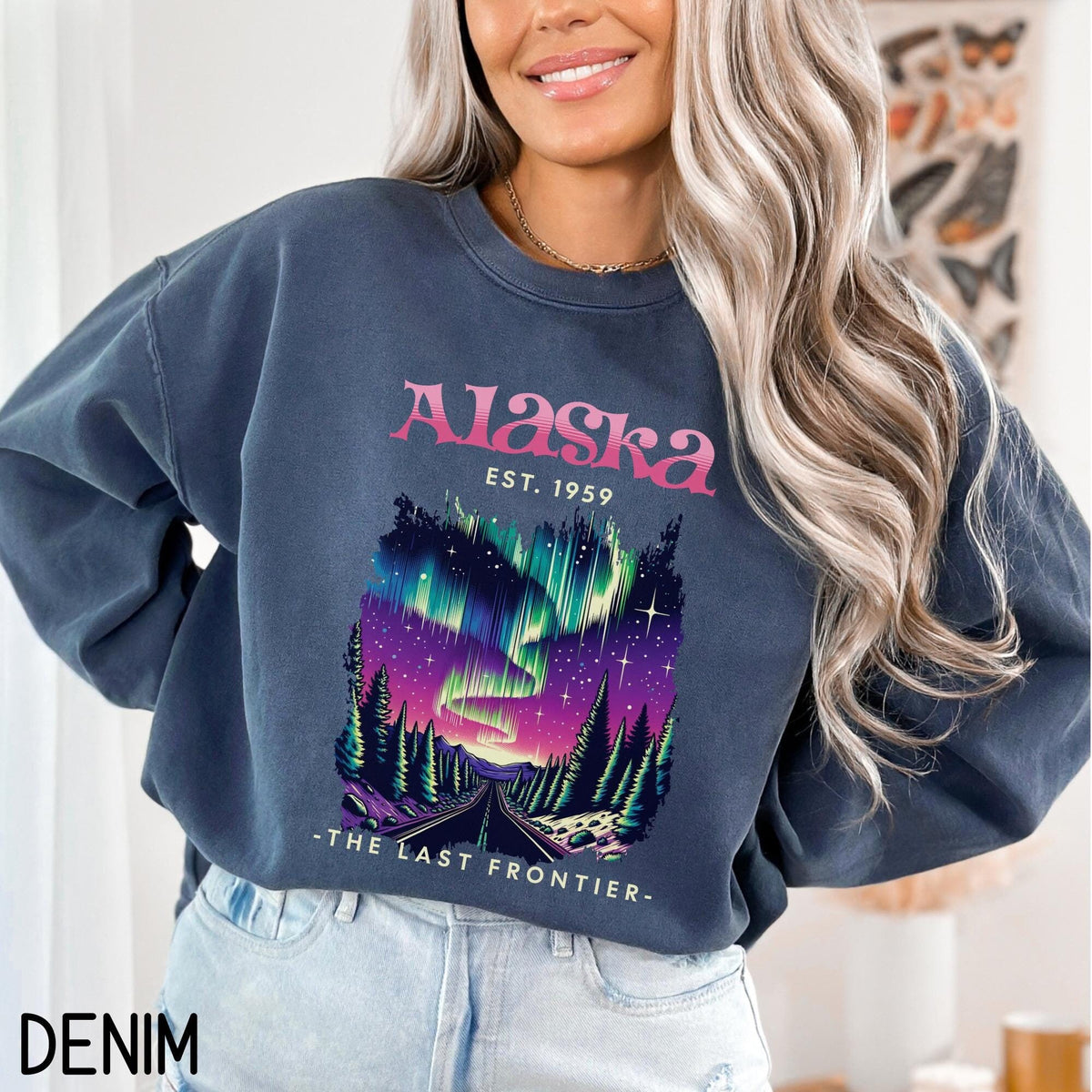 Northern Lights Alaska Sweatshirt Alaska Cruise Sweater Alaska Vacation State Gift Aurora Borealis Shirt Alaska Souvenir Sweatshirt – Easygoing Wear · Perfect For Daily Wear