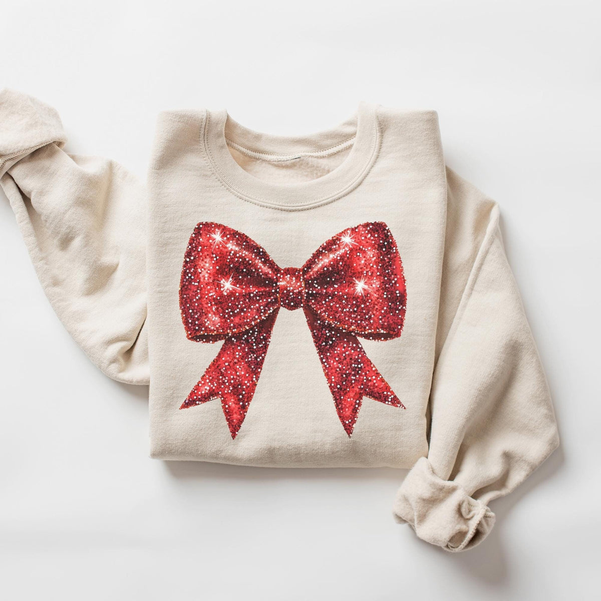 Coquette Christmas Bow Sweatshirt Christmas Coquette Sweatshirt Holiday Crewneck Womens Christmas Party Shir Soft Girl Christmas Sweatshirt – Fan Favorite · Must-Have Style