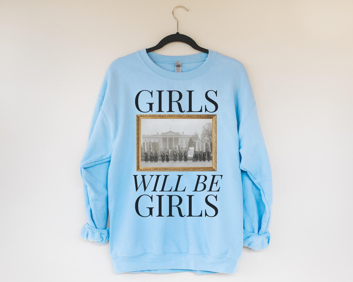 Suffragette Feminist Sweatshirt for History Major or History Buff Cozy Women39s Rights Crewneck with Photo from 1918 in Front of White House Sweatshirt – Everyday Comfort · Perfect For Daily Wear