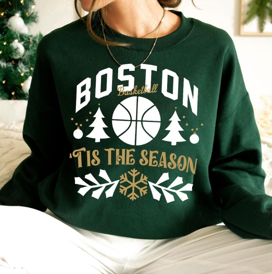 Boston Basketball Tis The Season Vintage Sweatshirt Boston Basketball Team Unisex Hoodie Basketball Retro 90s Shirt Christmas Gifts Hoodie – Fan Favorite · Trending Graphic Apparel