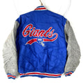 Vintage New York Giants Logo 7 Wool Bomber Jacket Medium Blue Snap Button Nfl Graphic Tee – Cozy Vibes · Great Gift For Fans