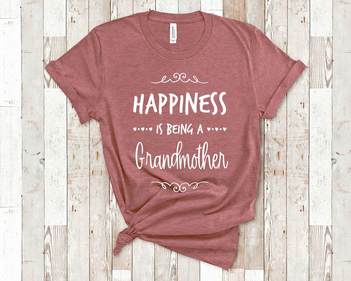 Happiness Is Being a Grandmother Tshirt Special Grandma Pregnancy Announcement Gift Idea Can Be Personalized with any Grandmother Name Graphic Tee – Everyday Comfort · Must-Have Style