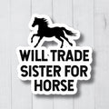 Funny Horse Stickers Gift For Equestrian Horse Gifts Gift For Horse Lover Vinyl Horse Decal Cute Horse Art Sticker Equestrian Sticker Graphic Tee – Aesthetic Look · Perfect For Daily Wear