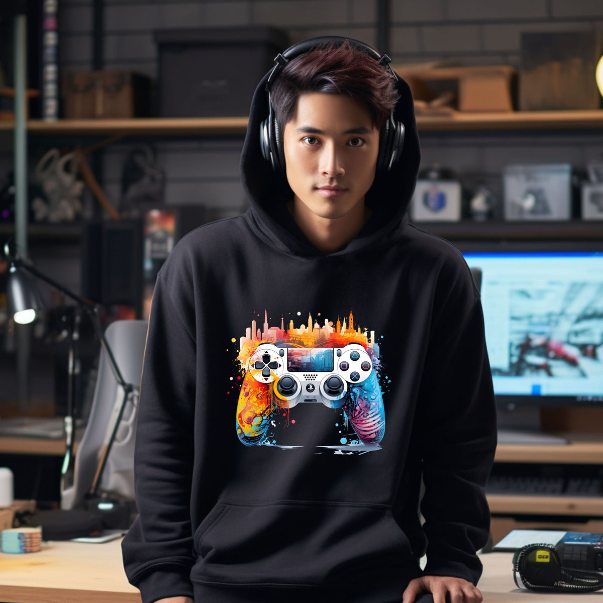 Gaming Hoodie For Gamers Gaming Controller 2 Design Gaming Hoody For Dad Daughter Son Brother Xmas Gifts For Gamers Hoodie – Feel-Good Design · Must-Have Style