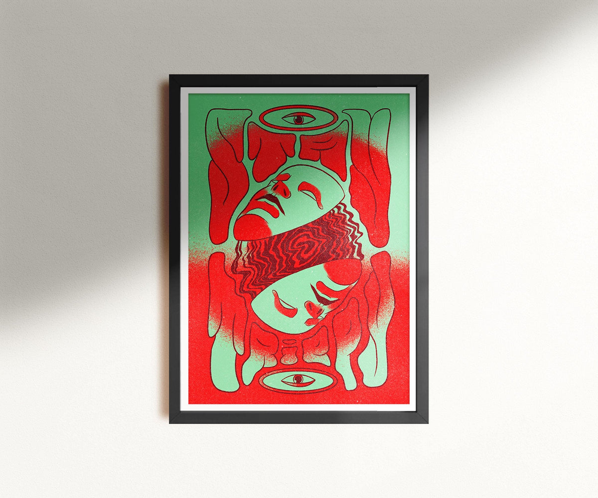 Stay Trippy Print Retro Surreal Art Psychedelic Poster Surrealist Wall Print Trippy Wall Art Graphic Tee – Warm & Stylish · Perfect For Daily Wear
