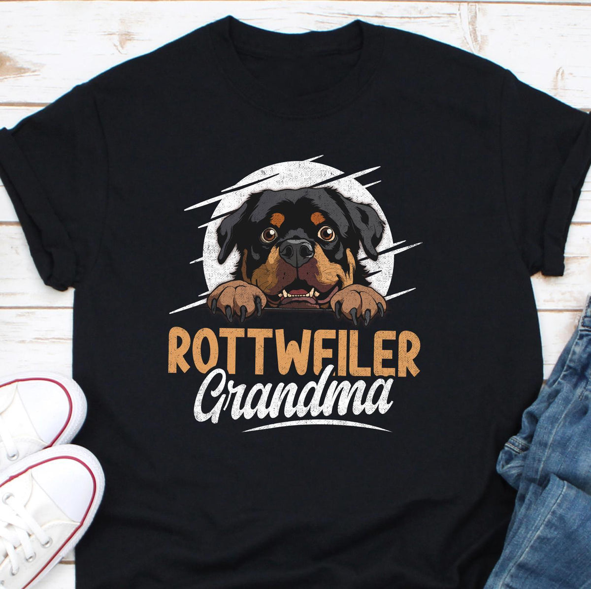 Rottweiler Grandma Shirt Rottie Grandmother Shirt Rottweiler Dog Gift Rottie Grandma Gift Dog Owner Shirt Dog Lover Shirt Rottie Dog Graphic Tee – Easygoing Wear · Perfect For Daily Wear