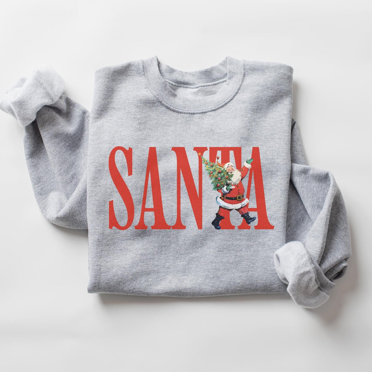 Cute Santa Sweatshirt Santa Sweatshirt Christmas Sweatshirt Retro Santa Sweatshirt Holiday Sweatshirt Xmas Sweatshirt Festive Shirt Sweatshirt – Aesthetic Look · Top Pick For Any Outfit