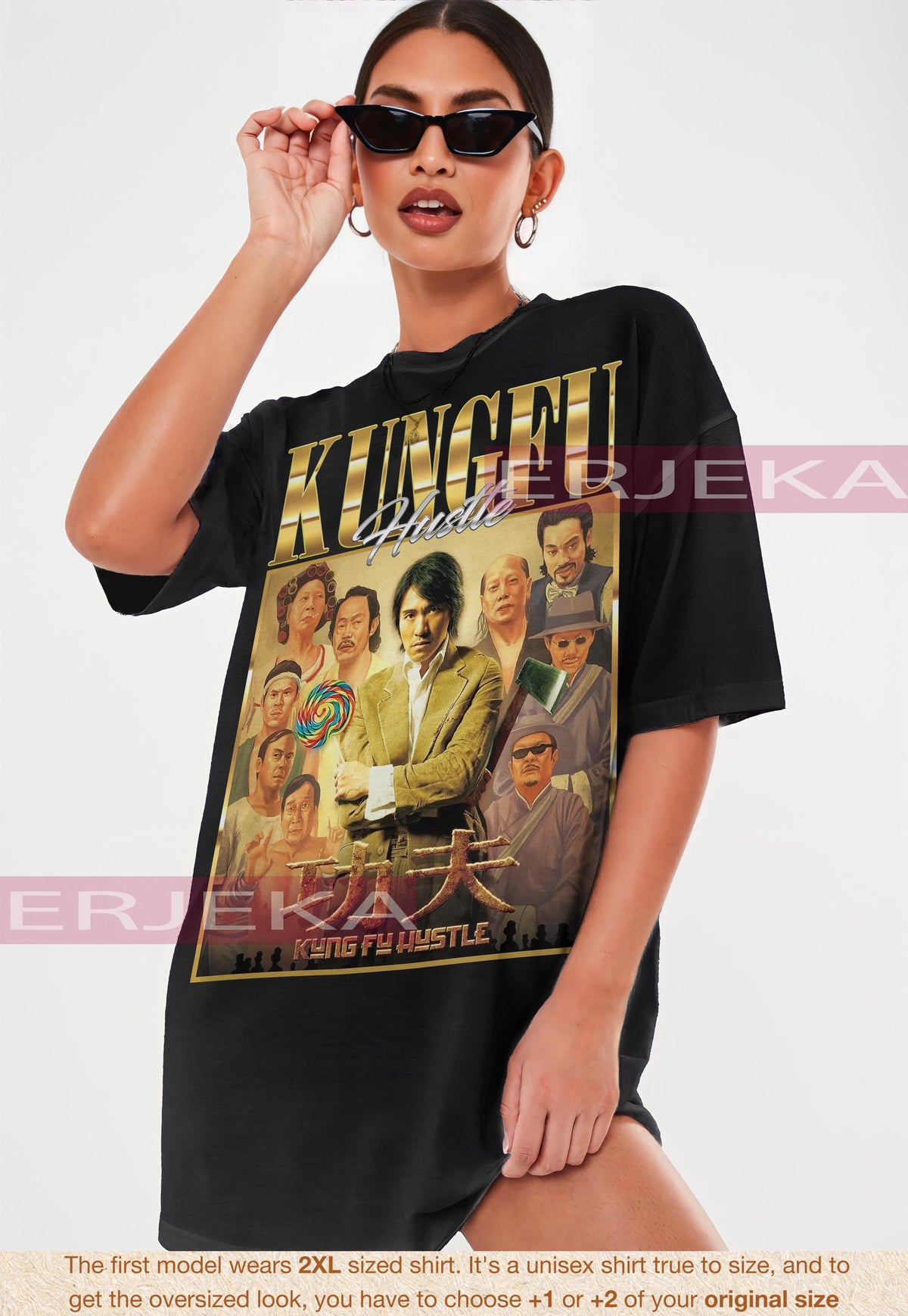 KUNGFU HUSTLE Retro T shirt Kungfu Hustle Tee Kungfu Hustle Long Sleeve Shirt Kungfu Hustle Fans Tee Kungfu Hustle Kids Tee Graphic Tee – Easygoing Wear · High-Quality Print