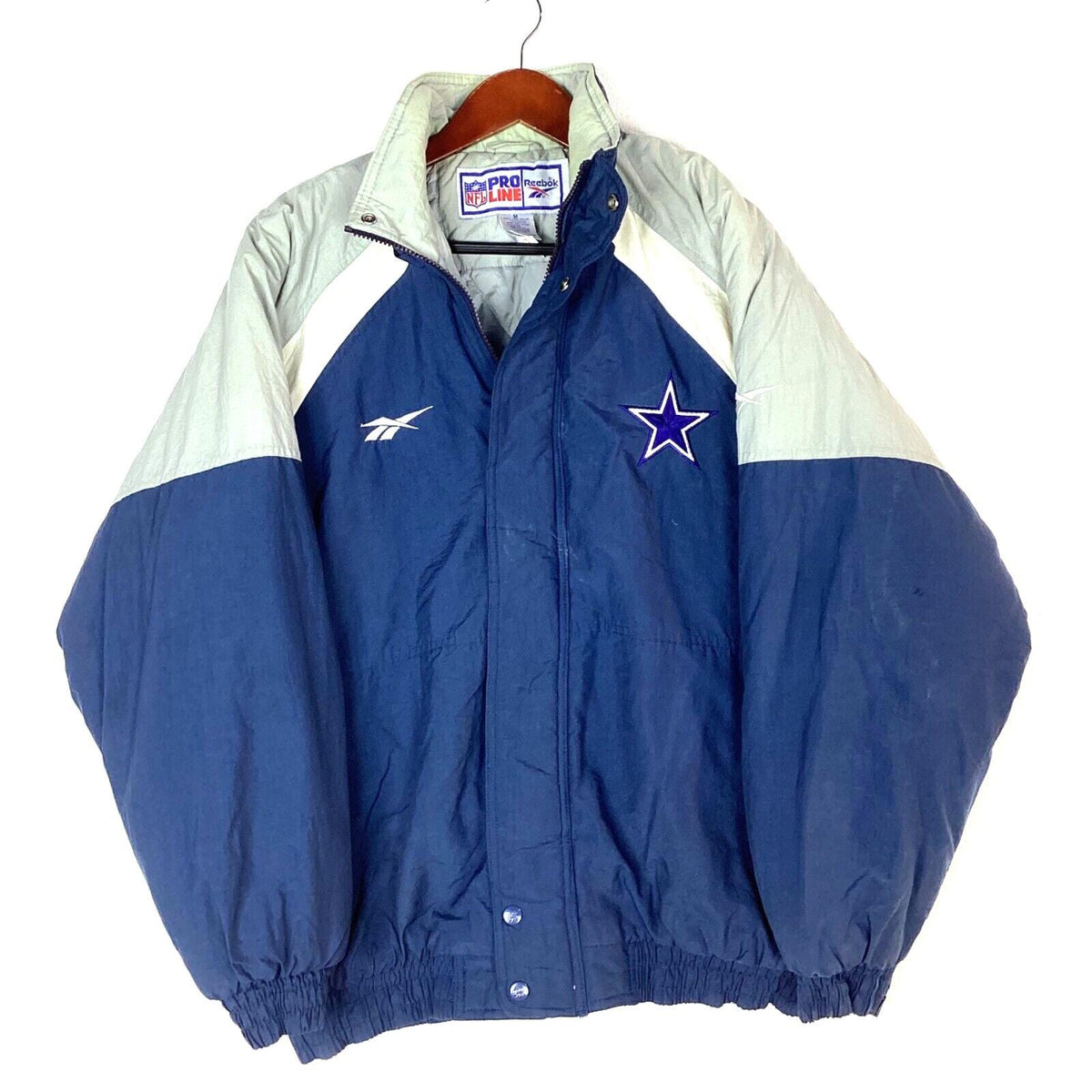 Vintage Dallas Cowboys Reebok Puffer Jacket Medium Blue Nfl Football Full Zip Graphic Tee – Premium Graphic · Great Gift For Fans