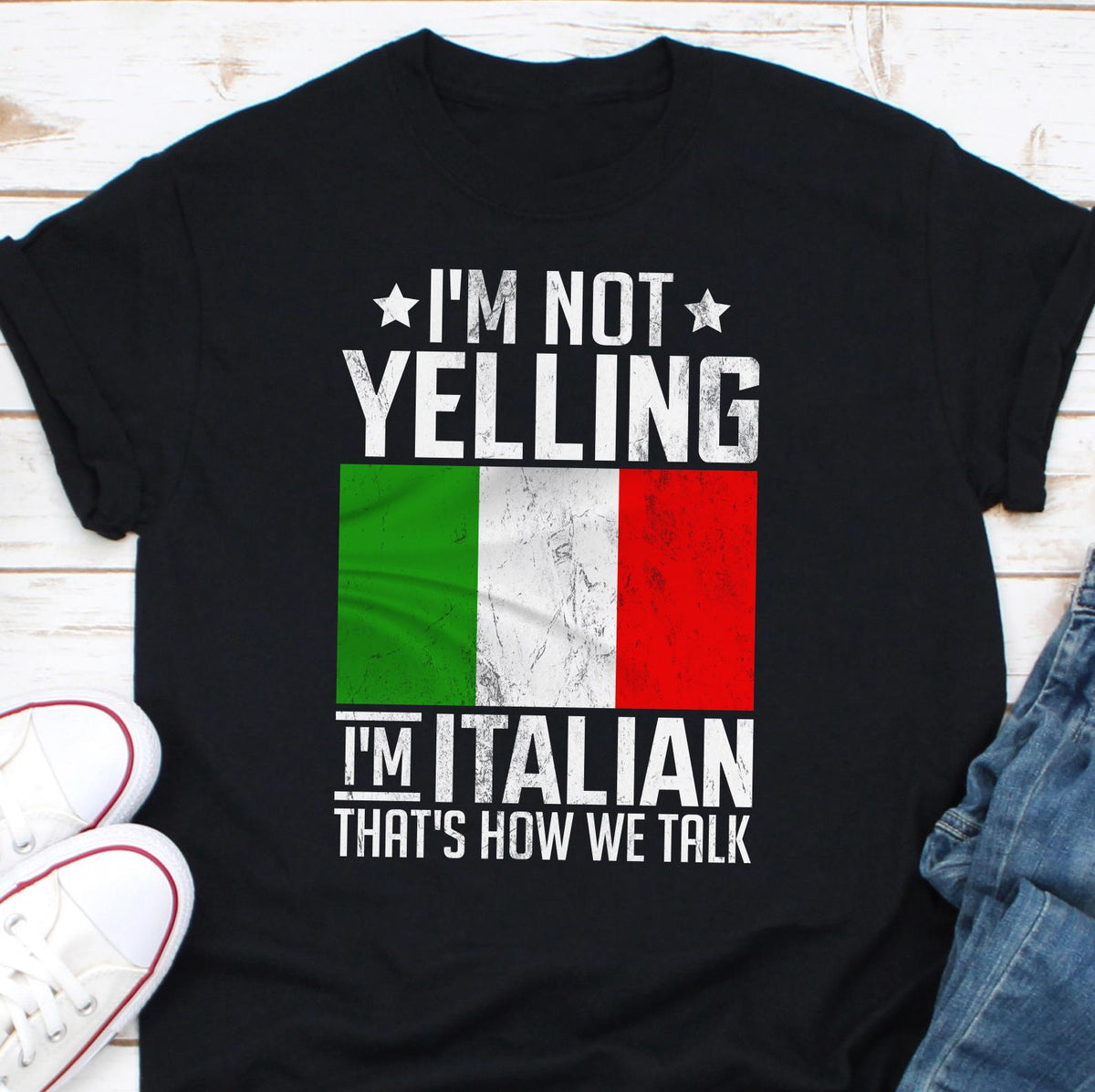 Vintage I39m Not Yelling I39m Italian That39s How We Talk Tee Italian Tshirt Funny Italian Shirt Funny Italian Gift Italian American Graphic Tee – Easygoing Wear · Great Gift For Fans