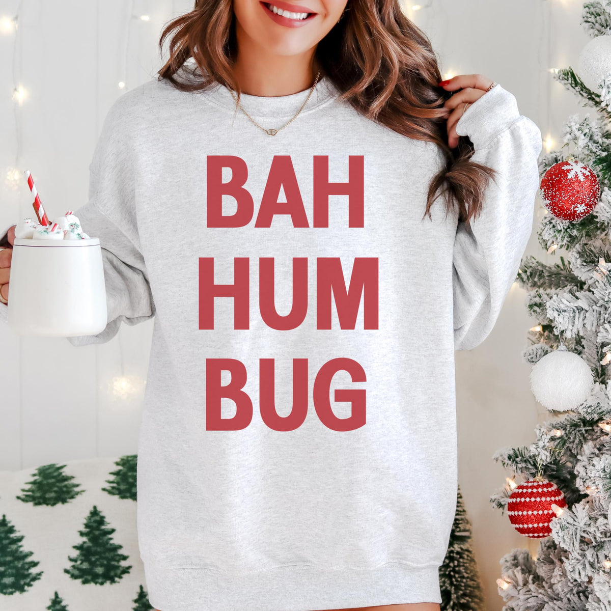 Bah Hum Bug Shirt Cute Christmas Sweatshirt Christmas Sweater Trendy Christmas Shirt Christmas Sweatshirts Holiday Shirts Sweatshirt – Aesthetic Look · Great Gift For Fans