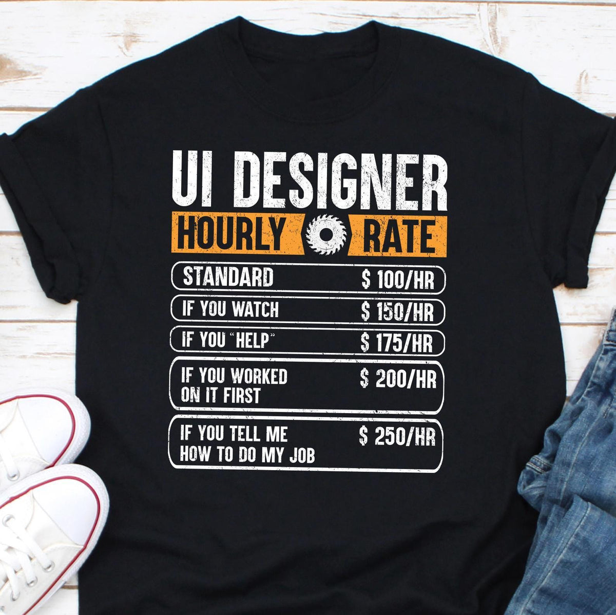 UI Hourly Rate Funny UI Designer Shirt Gift User Interface Shirt User Interface Gift UI Dad Shirt Ui Lover Shirt Ui Husband Shirt Graphic Tee – Everyday Comfort · Great Gift For Fans