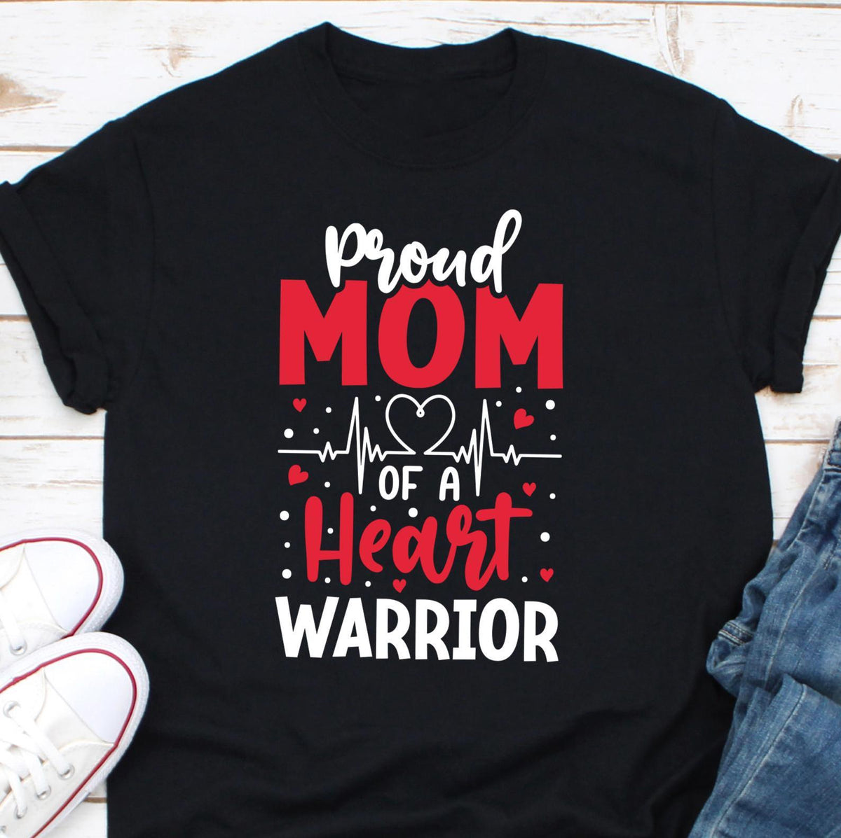 Proud Mom Heart Warrior Shirt Mother39s Day T shirt Heart Mom T Shirt Proud Mom Tee Heart Fighter Mom Shirt Heart Warrior Mom Shirt Graphic Tee – Feel-Good Design · High-Quality Print