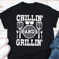 Chillin and Grillin T Shirt Hobby T Shirt Fun Barbecue Tee Relax and Cook TShirt Summer BBQ Top Cool BBQ Design Casual Grill Out Shirt Graphic Tee – Easygoing Wear · Top Pick For Any Outfit