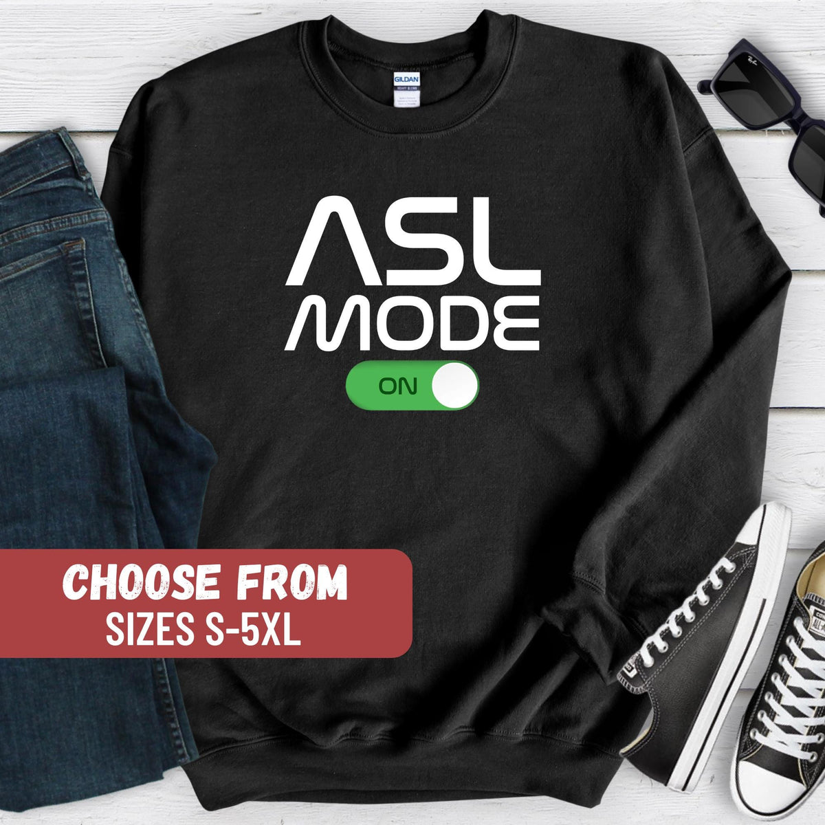 Funny ASL Sweatshirt ASL Gift ASL Sweater Asl Graphic Sweatshirt Asl Language Sweatshirt Hand Sign Sweatshirt Asl Language Gift Sweatshirt – Premium Graphic · Top Pick For Any Outfit