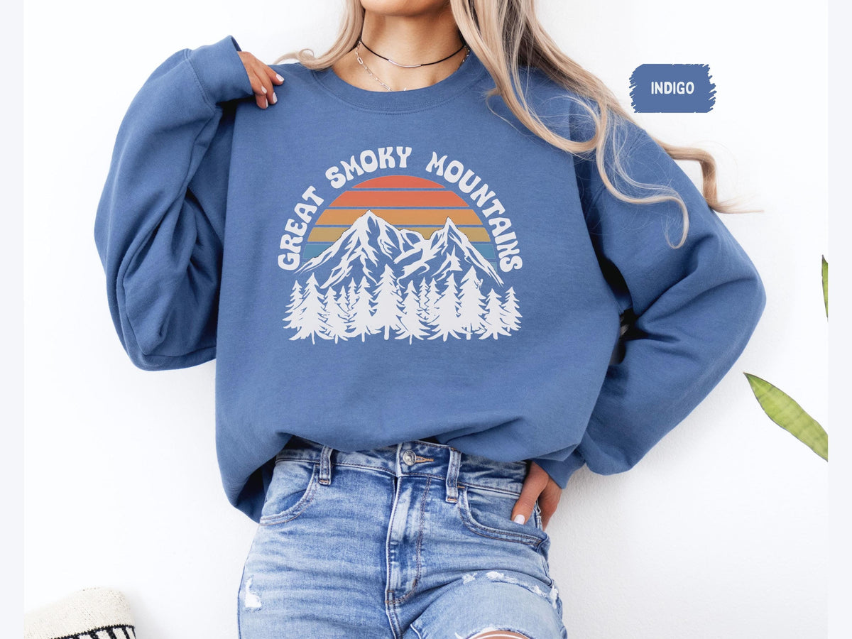 Great Smoky Mountains National Park Sweatshirt Nature Lover Gifts Cozy Adventure Apparel Mountain Vacation Clothing Outdoor Enthusiast Sweatshirt – Bold Style · Trending Graphic Apparel
