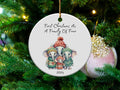 Xmas Ornament First Christmas As A Family Of Four 2024 Ceramic Ornament 3 Inch Ceramic Christmas Ornament Perfect Family Keepsake Ornament Graphic Tee – Fan Favorite · High-Quality Print