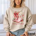 Coquette Western Christmas Sweatshirt Cowgirl Boots Christmas Sweater Girly Country Christmas Sweater Cowboy Boots Holiday Sweater Sweatshirt – Easygoing Wear · Perfect For Daily Wear