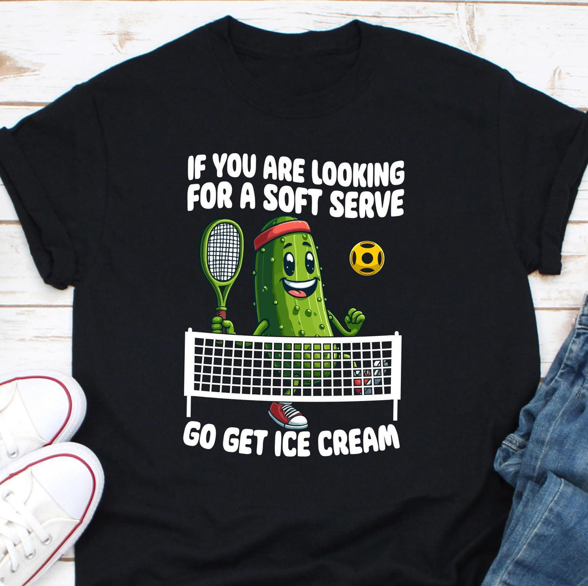 If You39re Looking for Soft Serve Go Get Ice Cream Shirt Pickleball Team Shirt Pickleball Coach Gift Pickleball Player Shirt Gift Graphic Tee – Warm & Stylish · Perfect For Daily Wear