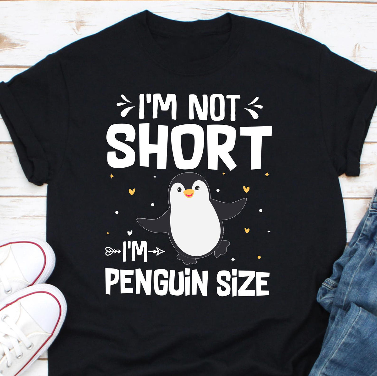 I39m Not Short I39m Penguin Size Funny Cute T Shirt Penguins Lover Gift Ocean Animals Lover T Shirts Zookeeper Zoo Penguin Costume Party Graphic Tee – Feel-Good Design · High-Quality Print