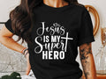 Inspirational Christian T Shirt Jesus Is My Superhero Faith Based Tee Religious Graphic Shirt Uplifting Spiritual Apparel Graphic Tee – Bold Style · Trending Graphic Apparel