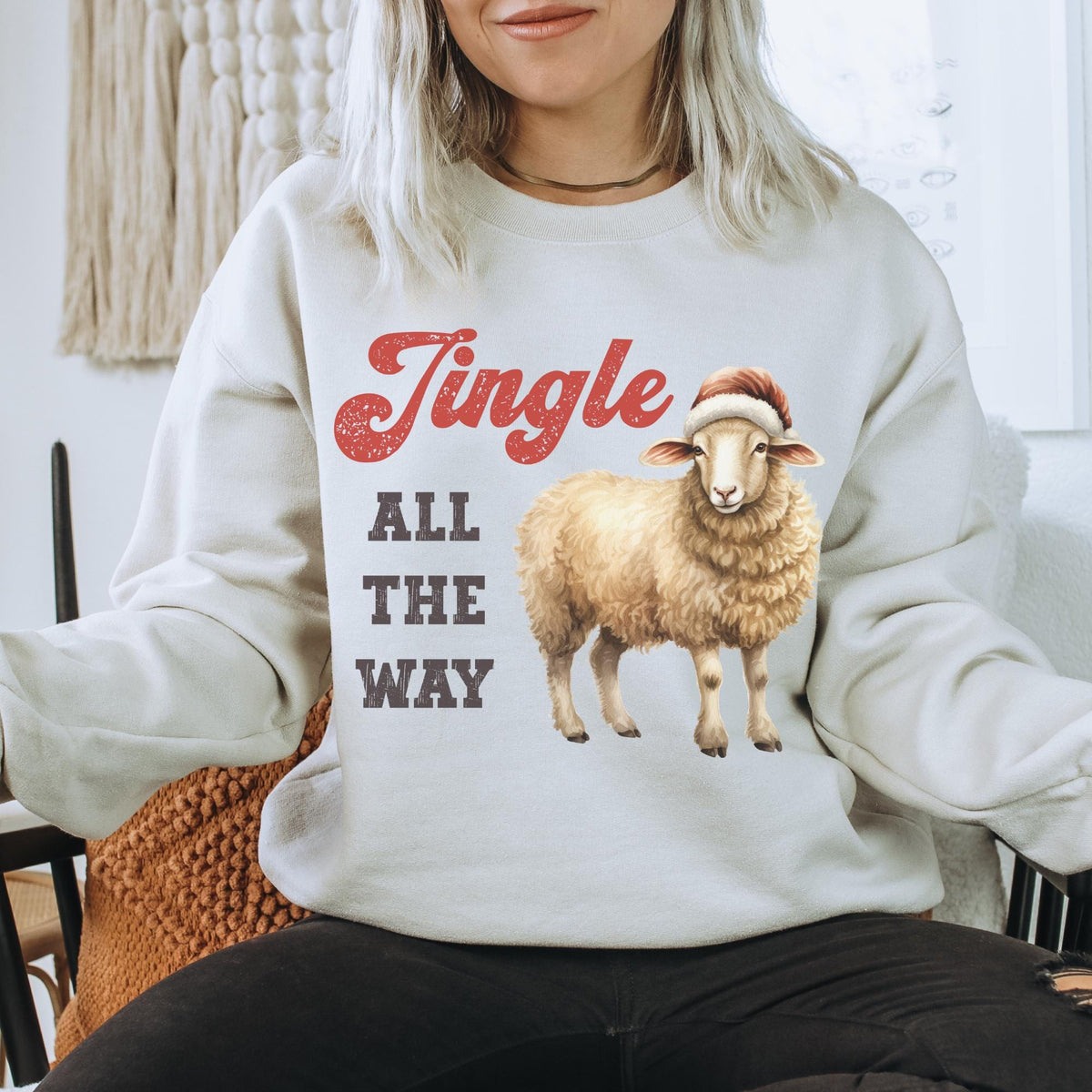 Christmas Sweatshirt Christmas Sheep Sweatshirt Funny Farm Animal Sweatshirt Christmas Farm Animal Shirt Cute Christmas Sweater Sweatshirt – Premium Graphic · Top Pick For Any Outfit