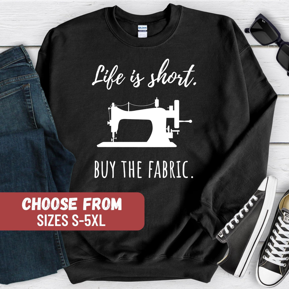 Sewing Sweatshirt Sewing Lover Sweater Cute Sew Sweatshirt Sewing Gift Sewing Machine Sweater Sewing Hoodie Crafter Hoodie Hoodie – Feel-Good Design · High-Quality Print