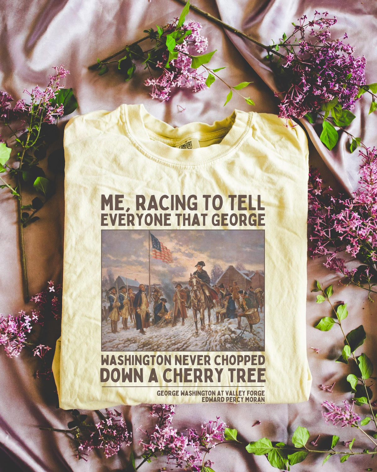 Funny American History Tee Shirt with George Washington at Valley Forge Silly Historical Fact for History Professor Social Studies Teacher Graphic Tee – Soft Feel · Great Gift For Fans