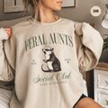 Feral Aunts Sweatshirt Cool Aunt Club Opossum Shirt Pregnancy Reveal Auntie Shirt Vintage Social Club Sweater Funny Possum Gift For Aunt Sweatshirt – Feel-Good Design · Great Gift For Fans