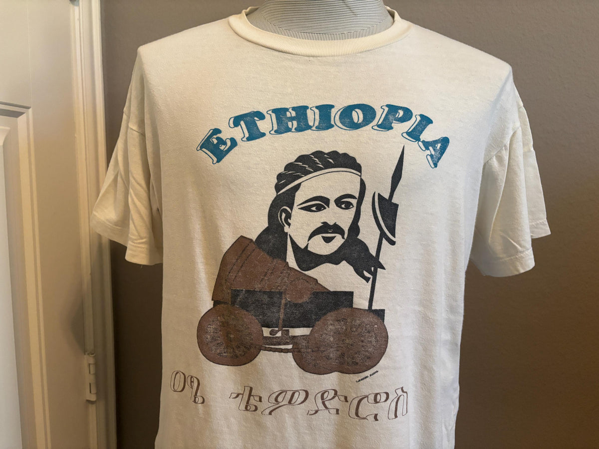 Vintage 80s Ethiopian Warrior Tshirt M Graphic Tee – Easygoing Wear · Must-Have Style