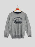 Vintage Hanes Sweatshirt Medium Hanes American Spirit Spellout Crewneck Pullover Jumper Sweater Gray Size M Sweatshirt – Warm & Stylish · Trending Graphic Apparel