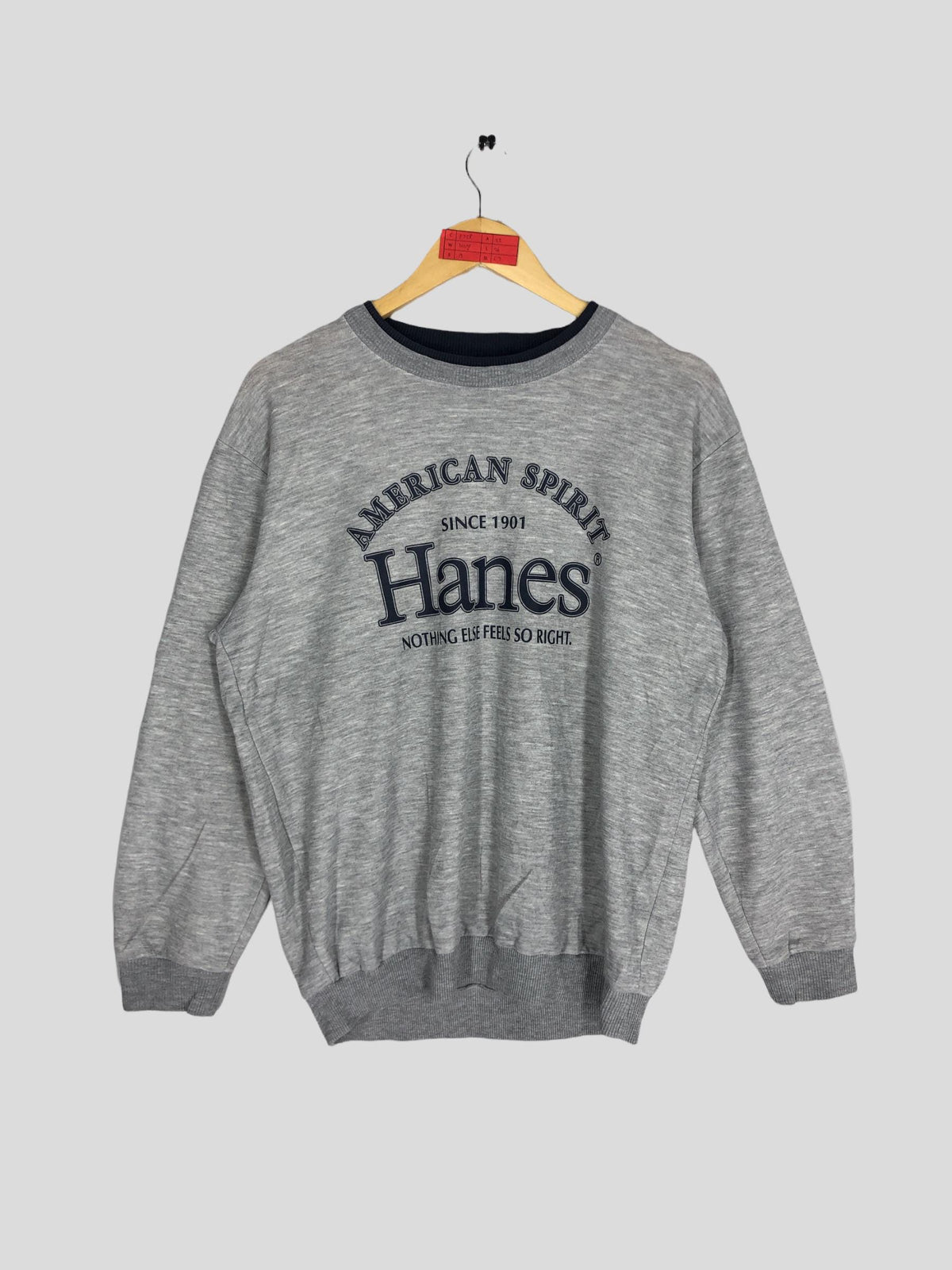 Vintage Hanes Sweatshirt Medium Hanes American Spirit Spellout Crewneck Pullover Jumper Sweater Gray Size M Sweatshirt – Warm & Stylish · Trending Graphic Apparel