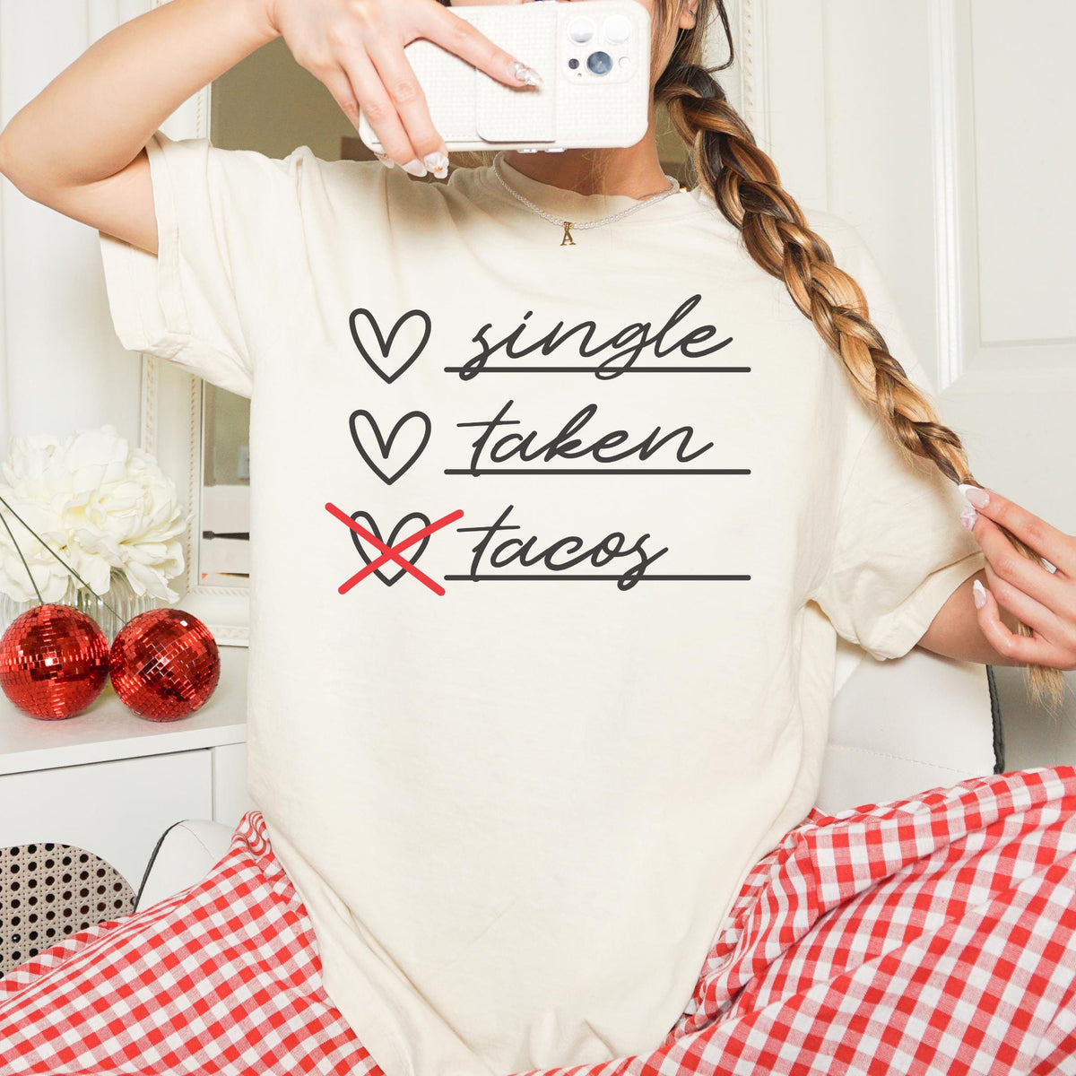 Single Taken Tacos Shirt Anti Valentines Day Shirt Taco Lover Shirt Valentines Day Taco Shirt Graphic Tee – Warm & Stylish · High-Quality Print