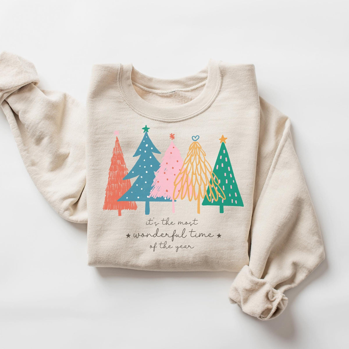 Christmas Tree Sweatshirt Merry and Bright Shirt Cute Winter Sweater Womens Christmas Shirt Christmas Crewneck Holiday Sweater Sweatshirt – Bold Style · High-Quality Print