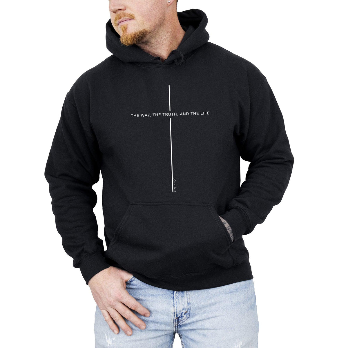 The Way The Truth The Life John Faith Christian Jesus Gospel Religious Hoodie Hooded Sweatshirt Hoodie – Soft Feel · Must-Have Style