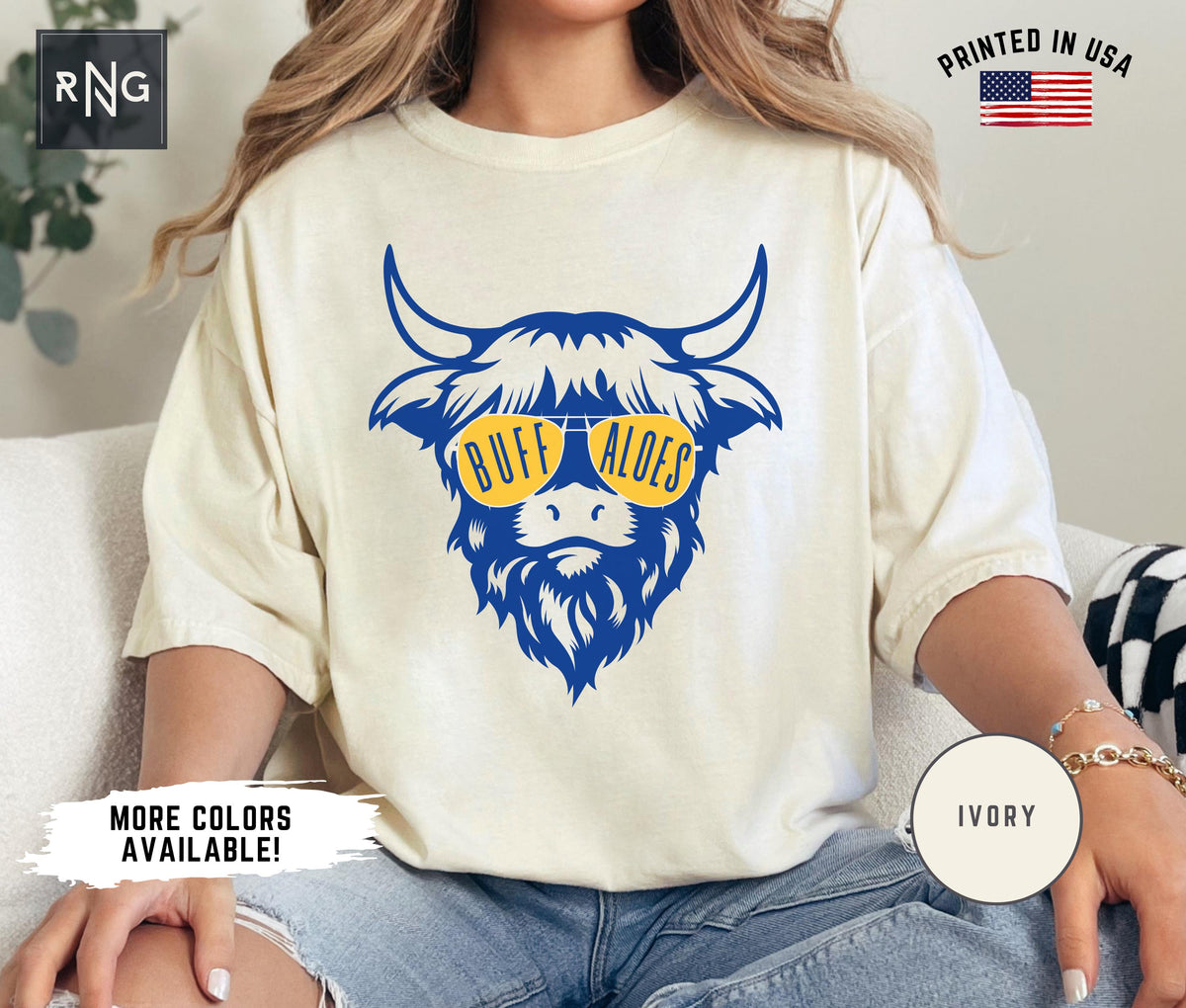 Custom Buffaloes Team Sports Shirt Sports Mom Gift Buffaloes Gameday Sport Apparel Buffaloes Team Gear Custom Team Sports Apparel Graphic Tee – Cozy Vibes · Great Gift For Fans