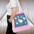 Nostalgic Silly Goose Tote Bag with Cute Coquette Bows and Adorable Doodle Hearts 90s Aesthetic Soft Girl Style Tote Bag for Animal Lover Tote Bag – Everyday Comfort · Must-Have Style