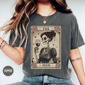 The Mom Tarot Card Shirt Skeleton Mom Tshirt Celestial Mama Shirt Wine Lover Witchy Vibes Tee Mother39s Day Gift Shirts Graphic Tee – Warm & Stylish · Perfect For Daily Wear