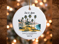 Custom Santa Barbara Ornament Christmas Gift Ceramic Ornament Christmas Tree Decoration Holiday Ornament Custom Name Ceramic Bauble Graphic Tee – Warm & Stylish · Perfect For Daily Wear