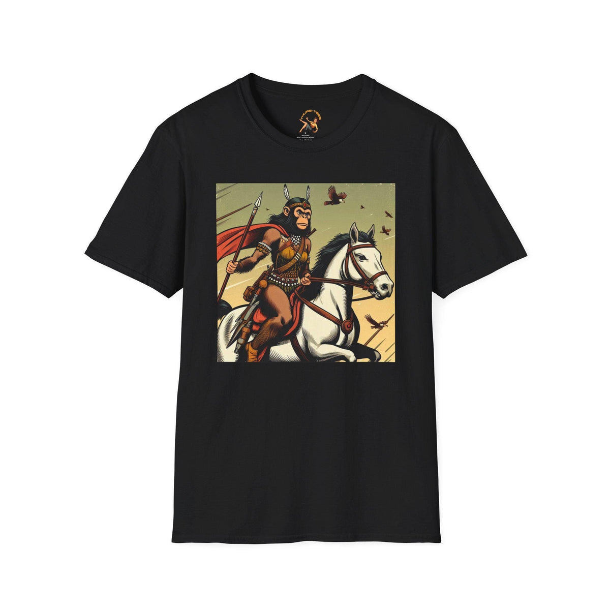 Heroic Monkey Knight Unisex T Shirt Fun Graphic Tee Gift for Animal Lovers Casual Wear Unique Costume T Shirt Graphic Tee – Warm & Stylish · Must-Have Style