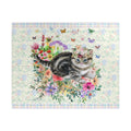 Floral Kitten Puzzle with Butterflies Cute Kitten Gift for Cat Mom or Cat Lover Kitschy 90s Aesthetic Puzzle for Daughter Who Loves Cats Graphic Tee – Everyday Comfort · Perfect For Daily Wear