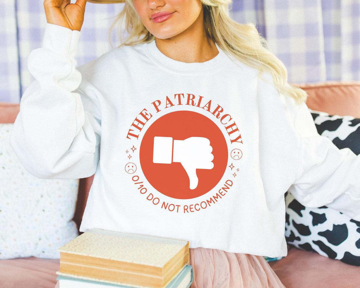 Thumbs Down Feminist Sweatshirt Leftist Who Loves Women39s Rights and Taking Down the Patriarchy Funny Womens History Shirt Equal Rights Sweatshirt – Everyday Comfort · Top Pick For Any Outfit