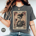 The Aunt Tarot Card Shirt Women Skeleton Tshirt Wine Lover Aunt Tee Mothers Day Auntie Gift Pregnancy Reveal to Sister Graphic Tee – Feel-Good Design · Great Gift For Fans