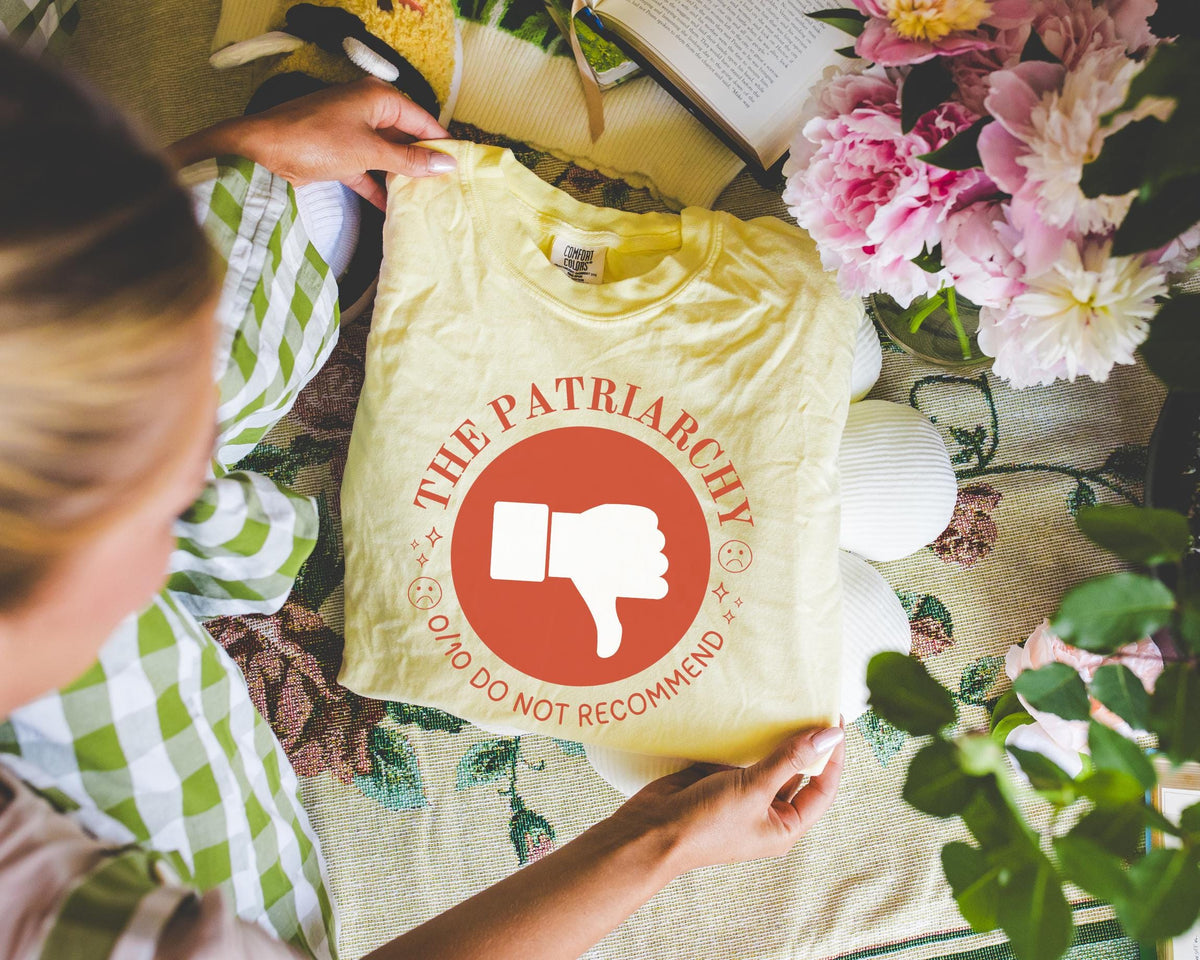 Thumbs Down Feminist Tee Shirt Leftist Who Loves Women39s Rights and Taking Down the Patriarchy Funny Womens History Shirt Equal Rights Graphic Tee – Everyday Comfort · Top Pick For Any Outfit