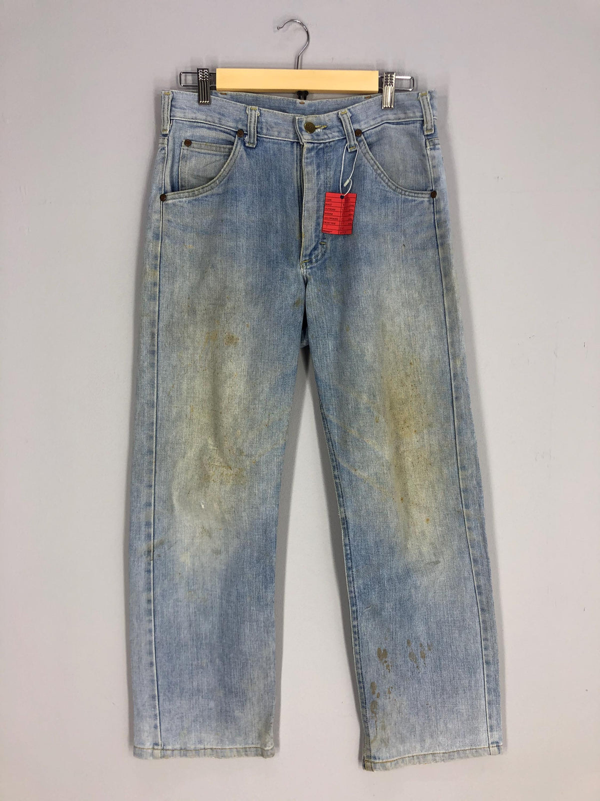 Size 31x38 Vintage Lee Riders Dirty Light Blue Stonewashed Jeans Lee Stonewash Denim 1980s Jeans Lee Wide Leg Lee Zipper Low Rise Pants W31 Graphic Tee – Warm & Stylish · High-Quality Print