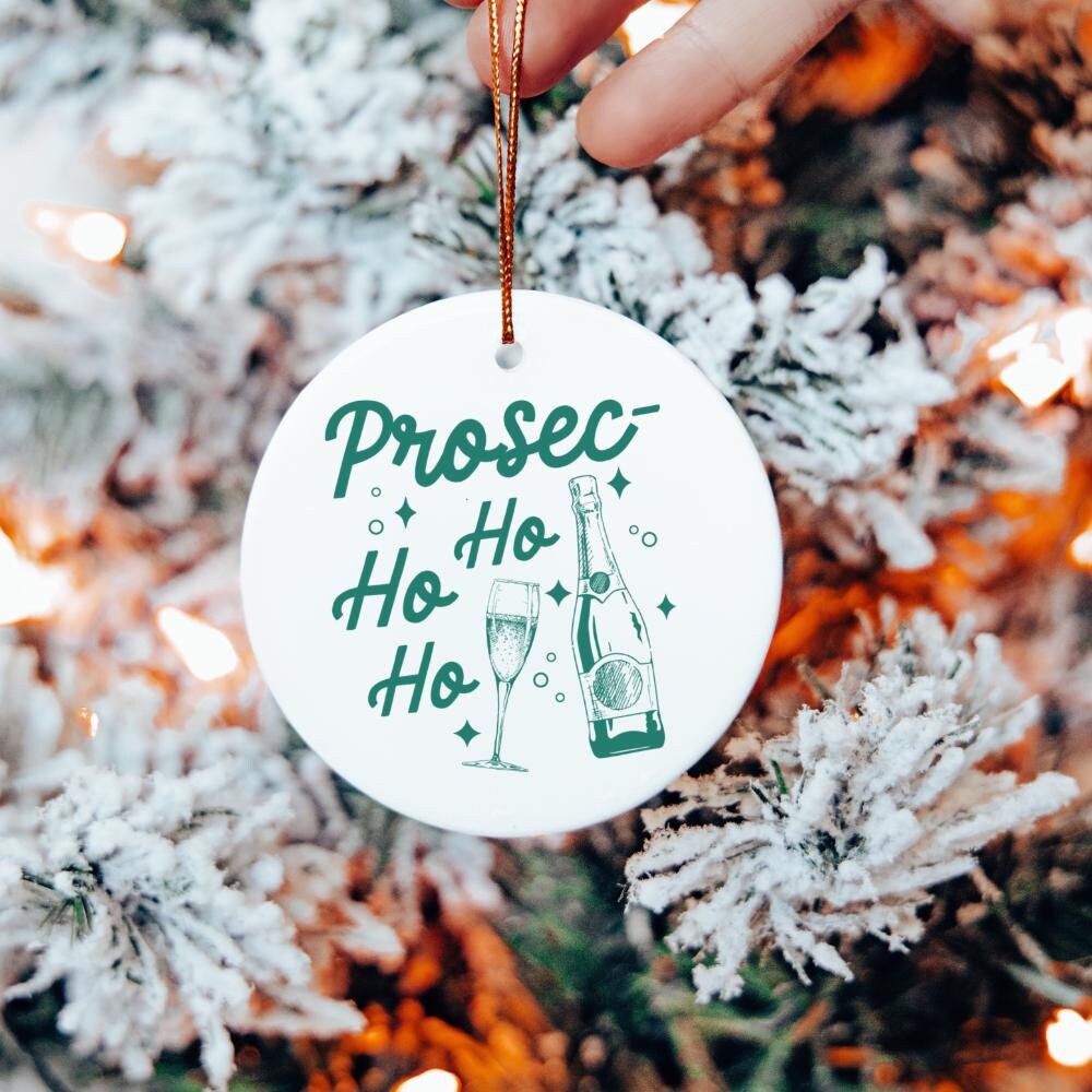 Prosecco Ornament BFF Gift Best Friend Gifts Funny Christmas Gifts Under 30 Funny Christmas Ornament Graphic Tee – Premium Graphic · Great Gift For Fans