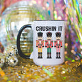 Crushin It Mug Funny Christmas Mug Santa Coffee Mug Holiday Coffee Mug Christmas Gifts Roommate Gift Funny Christmas Mug Graphic Tee – Bold Style · Top Pick For Any Outfit