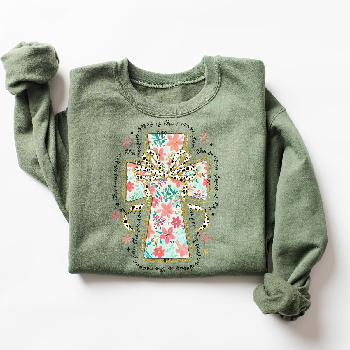 Jesus Is The Reason for the Season Religious Christmas Sweatshirt Christian Holiday Sweater Faith Based Gift Christmas Gift Sweatshirt – Easygoing Wear · Must-Have Style