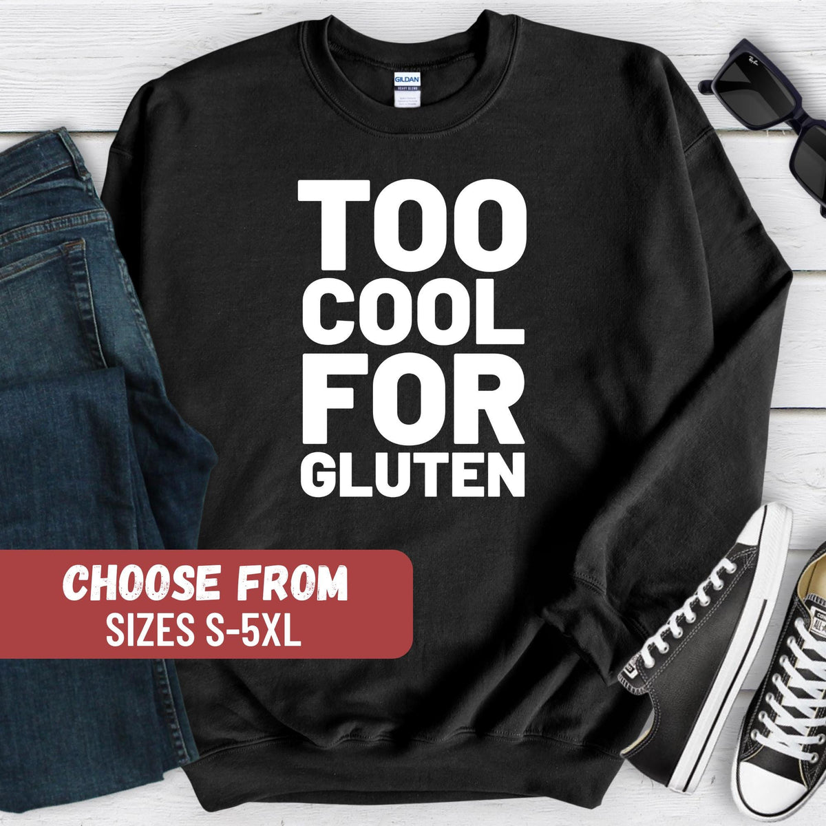 GlutenFree Sweatshirt Funny Gluten Intolerance Shirt Celiac Disease Hoodie Celiac Disease Sweatshirt Celiac Gift Gluten Free Gift Hoodie – Aesthetic Look · Trending Graphic Apparel